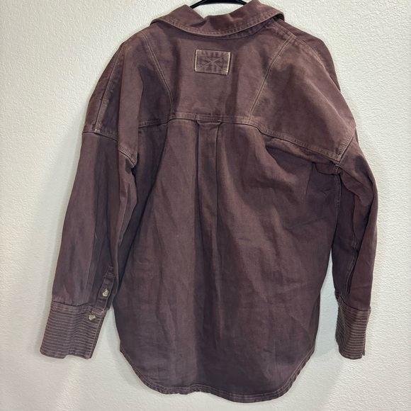 We The Free Brown Button Down Shirt - Picture 2 of 4